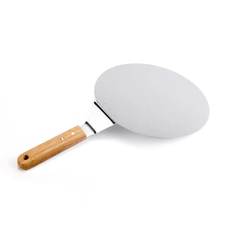 

Pizza Peel Shovel Stainless Steel Baking Pastry Tools Anti-scalding Pizzas Shovel with Oak Handle Cake Bake Kitchen Accessories