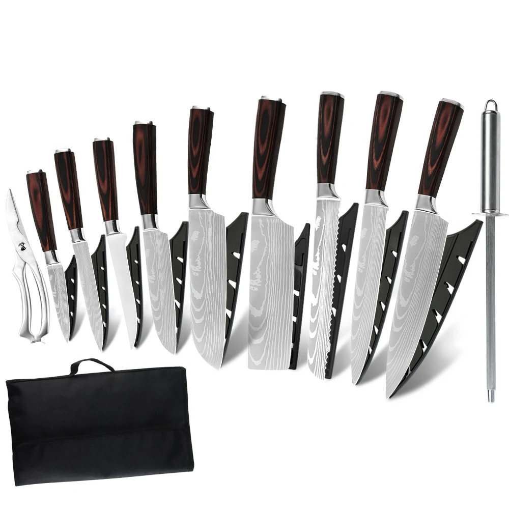 Набор кухонных ножей MYVI из нержавеющей стали японские шеф ножи мясницкий нож