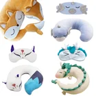 Мягкая плюшевая подушка-маска для шеи, 22-30 см