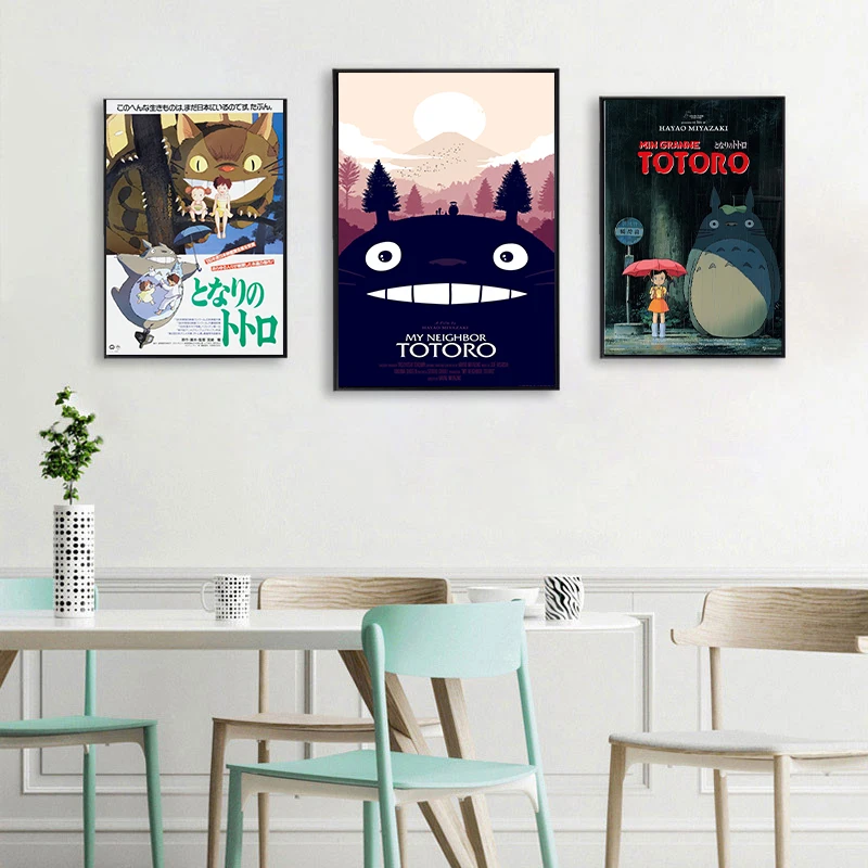 

Totoro Anime Canvas Printed Wall Pictures Home Decor Posters And Prints Art For Living Room Decoration