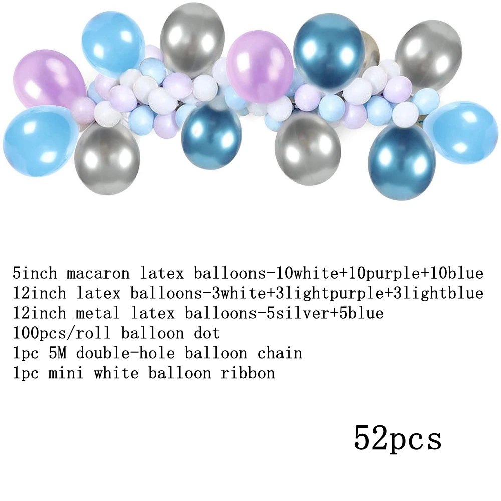 Macaron шары из латекса цвета металлик набор День рождения Рождество Зима Свадьба