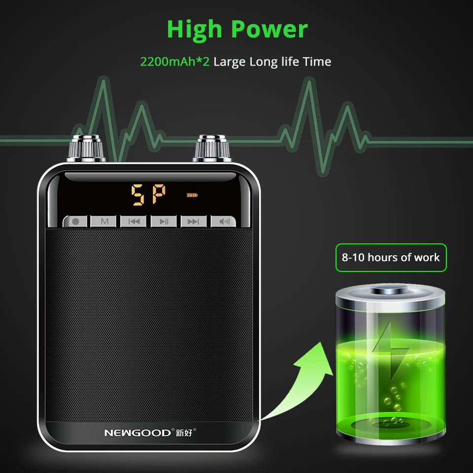 Портативный Bluetooth умный беспроводной голосовой усилитель для учителя мегафон