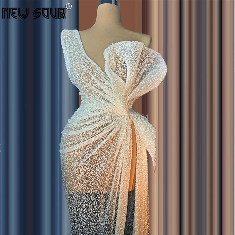 

Beading Evening Dresses 2020 Turkish Robe De Soiree Long One Shoulder Prom Dress Saudi Arabia Dubai Party Gown kaftans Islamic