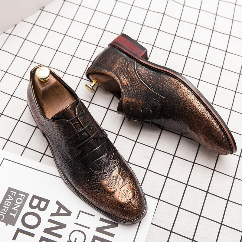 Мужские кожаные туфли в итальянском стиле деловые оксфорды для мужчин большие