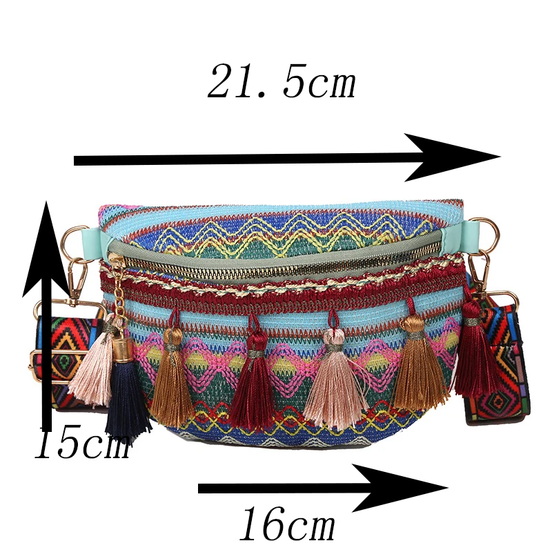 Модная богемная поясная сумка для женщин и девушек Сумочка через плечо с