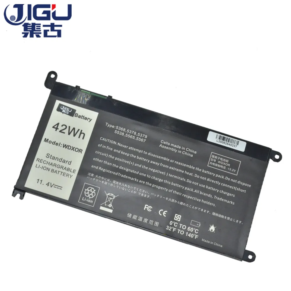 JIGU 11 4 V WDX0R FW8KR P62F 1VX1H P26T 3CRH3 Аккумулятор для ноутбука DELL Inspiron 14 7460 15 5568 7570 Vostro