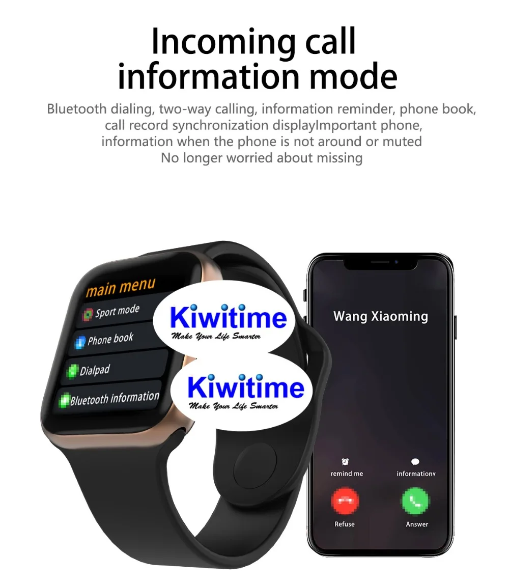 KIWITIME IWO 9 IWO 10 умные часы 44 мм gps пульсометр шагомер движения трек умные часы для iPhone Android телефон не IWO 7 8