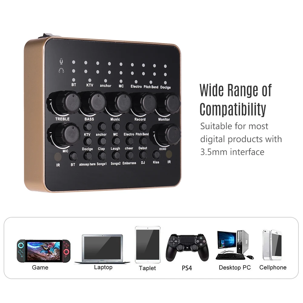 Живой звук карты преобразователь голоса несколько звуковых эффектов