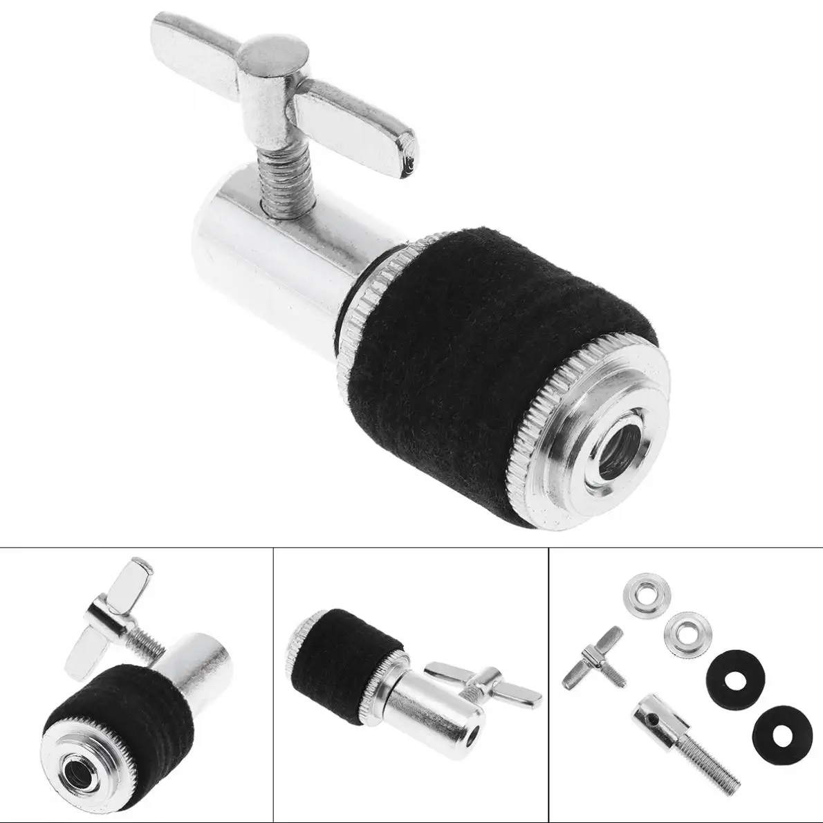 

1 Piece 5cm Cymbal Stand Speed Hi-Hat Clutch Holder Clamp Drum Parts Alloy Metal Plating Silver Color