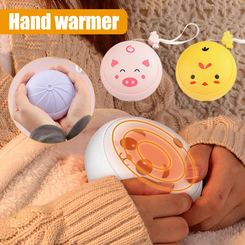 

Cute Cartoon Electric Hand Warmer Portable USB Rechargeable Hands Heater Great Gifts for Women Girls RERI889