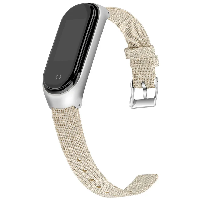 Apricot Аксессуары для mi band 4, браслет pulseira mi band 4, 3, ремешок для смарт-часов, сменный нейлоновый Браслет Для xiaomi band 4, браслет correa, ремешок - Цвет: Apricot