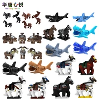 locking animals pirates ship pirate shark animals figures accessories part moc model building blocks toys for kid pirates movies