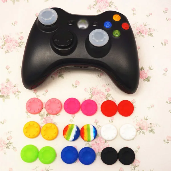 10pcs Game Accessory Silicone Analog Thumb Stick Grips Cap Case for Playstation 4 PS3/4 Xbox 360/ONE Gamepad Joystick Cases - купить по