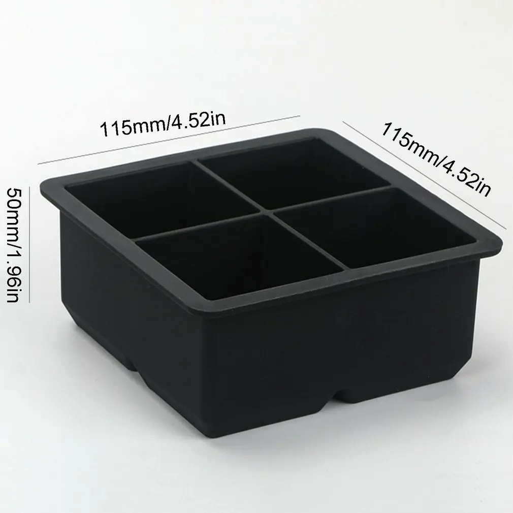 

2pcs Silicone Ice Grid Food Grade Silicone Ice Grid Four Grid Square Ice Mold Silicone 4 Grid Combination Ice Grid