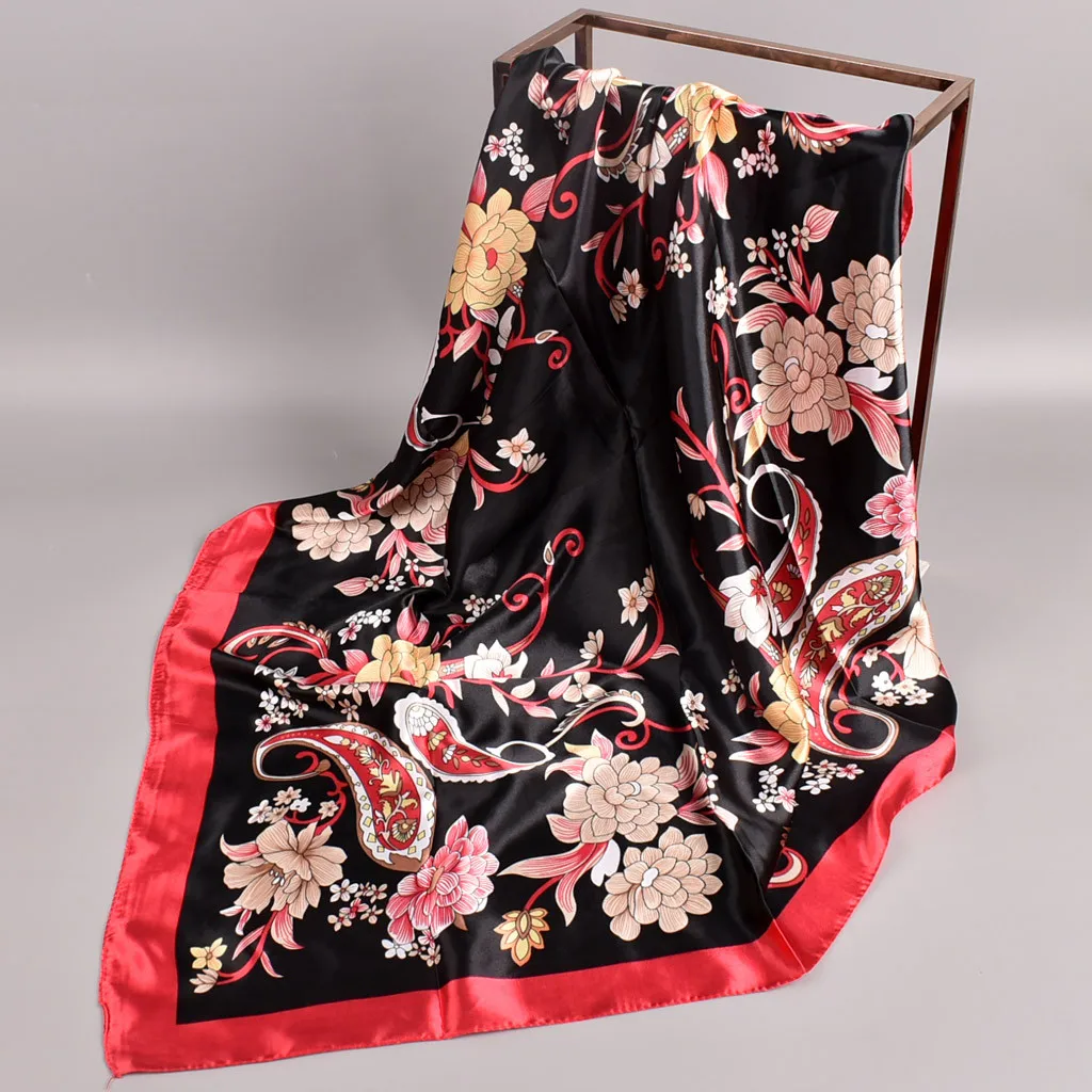 Шелковый квадратный шарф 90*90 см Новое поступление женские шарфы Tony &amp Candice