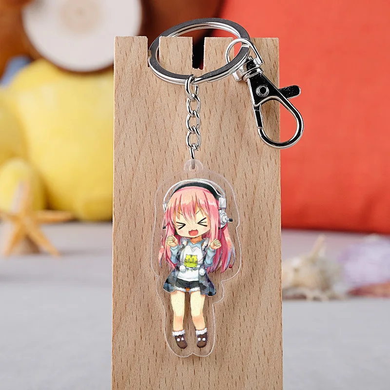 Брелок для ключей акриловый прозрачный двусторонний с мультяшной моделью