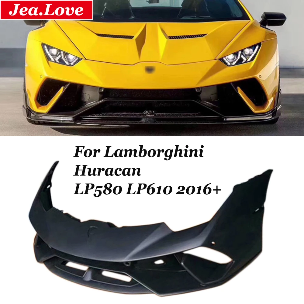 

Facelift LP640 Half Carbon Fiber & Unpaited FRP Front Bumper Lip Protector Shovel Chin For Lamborghini Huracan LP580 LP610 2016+