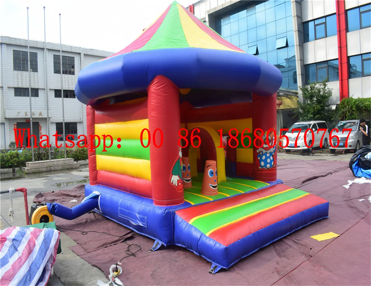 Надувная мультяшная тематическая горка клоуна надувная сухая для хит