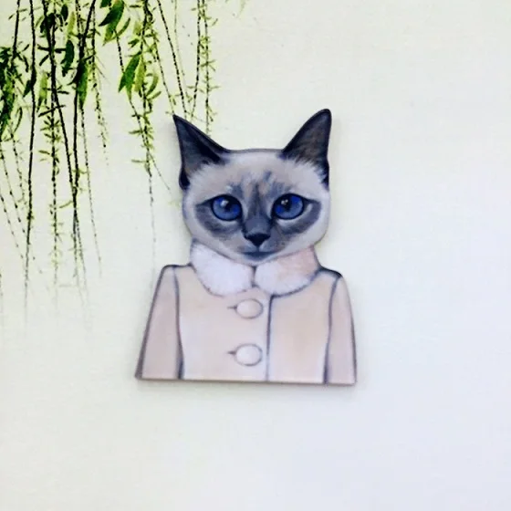 Брошь в виде мультяшного кота японской пары бабушки черные броши булавки брошь с