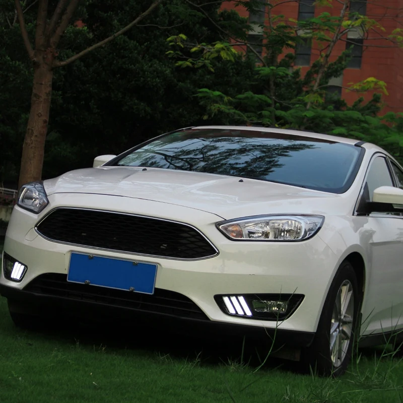 2 шт. для Ford New Focus 2015 с желтыми специальными светодиодными дневными ходовыми