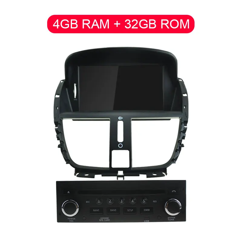 4g ram 32g rom Автомагнитола Besina 1 Din Android 9,0 dvd-плеер для peugeot 207 207CC 2007 2008 2009 2010 2011 2012 2013 WiFi gps навигация Мультимедиа 4 Гб ram 64 rom - Цвет: 4g ram 32g rom