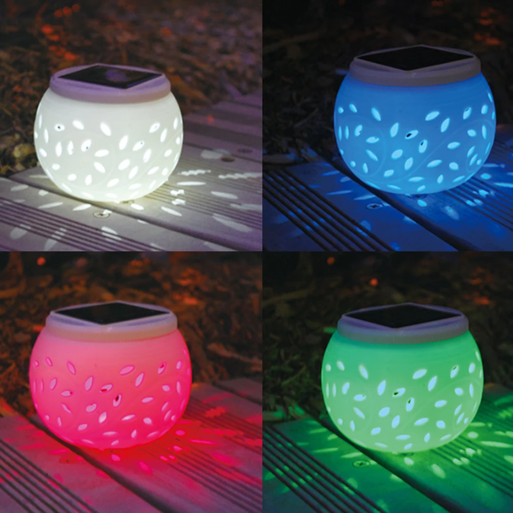 

Водонепроницаемая уличная лампа на солнечной энергии, полый керамический декоративный светильник для двора, сада, газона, атмосферсветиль...