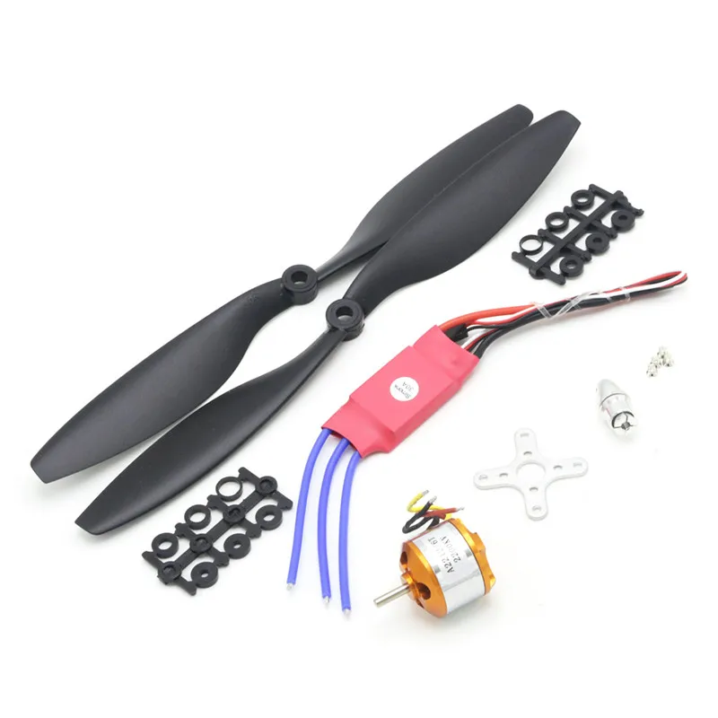 A2212 2200 кв 1045 бесщеточный мотор с внешним ротором + SimonK 30A ESC пропеллер (1 пара) набор