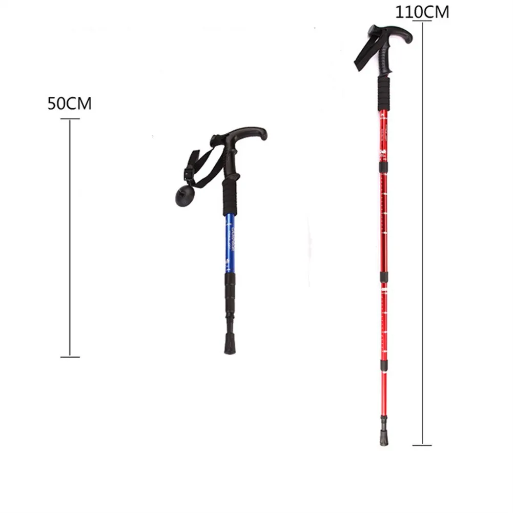 Telescopic 4-Section Antishock Trekking Pole Outdoor Anti-slip Walking Pair Stick Removable Hiking Accs | Спорт и развлечения