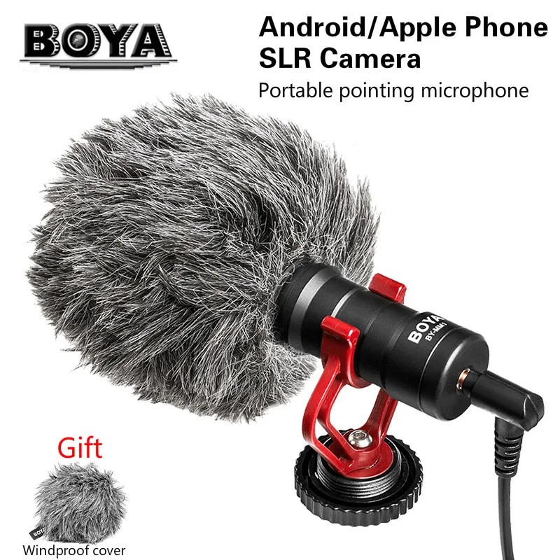 

BOYA BY-MM1 Lavalier Condenser 3.5mm Audio Video Record Microphone for iPhone Canon Nikon DSLR Camera Camcorders Recorder