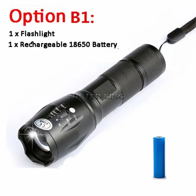 Led Flashlight XML T6 Linterna Torch Outdoor Camping Powerful Mini Rechargeable Zoom 18650 AAA Battery | Лампы и освещение