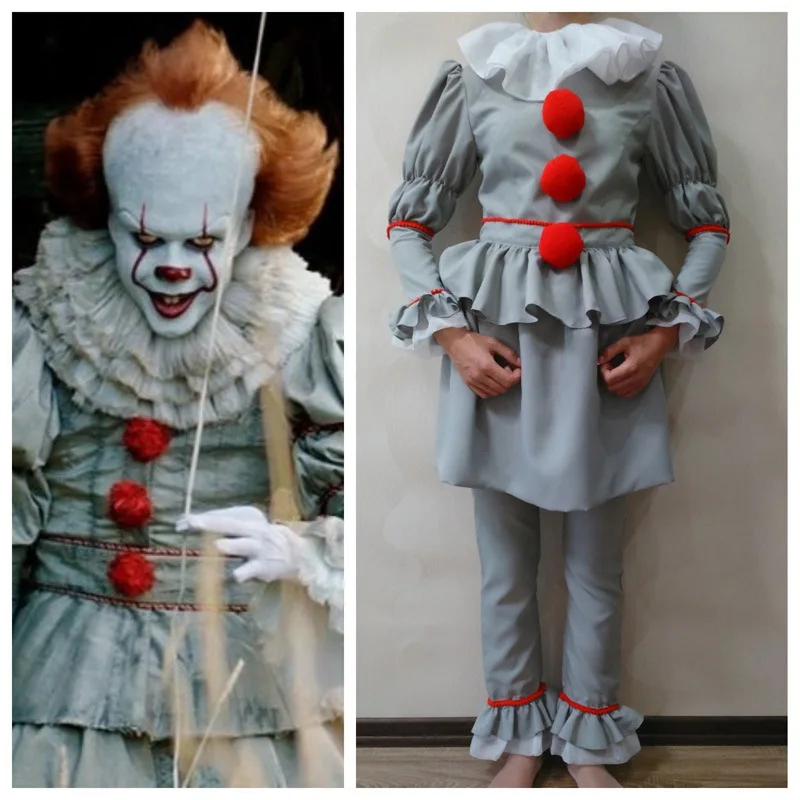 Фильм Стивен Кинг's It Pennywise костюм для костюмированной игры взрослые мужские дети унисекс костюм Хэллоуин дети мальчик террор клоун костюм