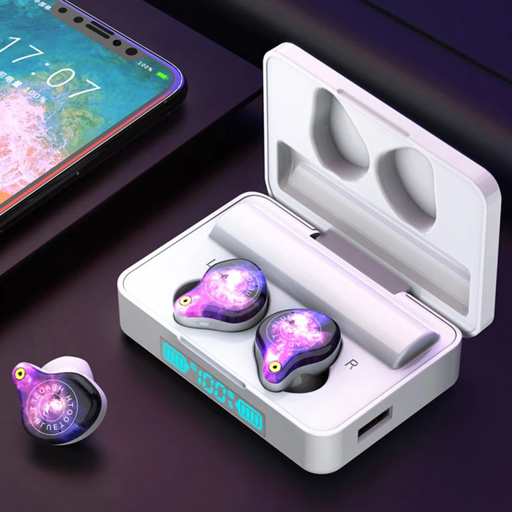 TWS Bluetooth 5,0 наушники беспроводные наушники игровая гарнитура CVC 8,0 наушники с шумоподавлением IPX7 водонепроницаемый 3600 внешний аккумулятор