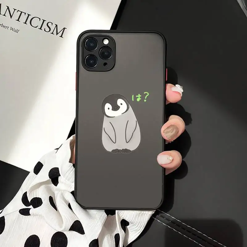 

Penguin cartoon Interesting Antarctica Phone Case matte transparent For iphone 7 8 11 12 plus mini x xs xr pro max cover