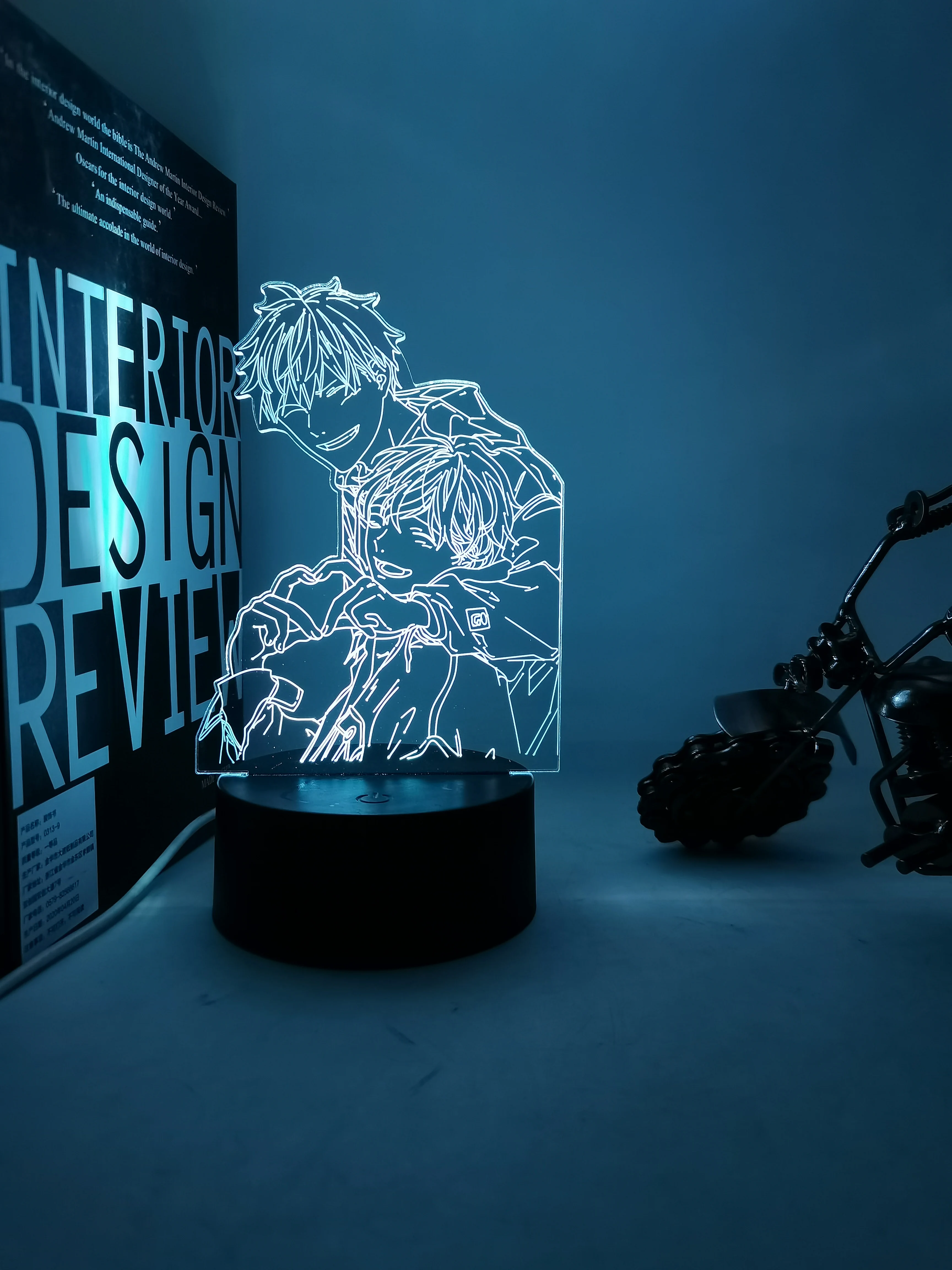 Акриловая 3d лампа BL светодиодный ночник для украшения спальни настольная Прямая