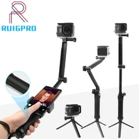 for gopro osmo insta360 monopod collapsible 3 way monopod mount camera grip extension arm tripod stand hero 10 9 8 7 6 5 4 3 3
