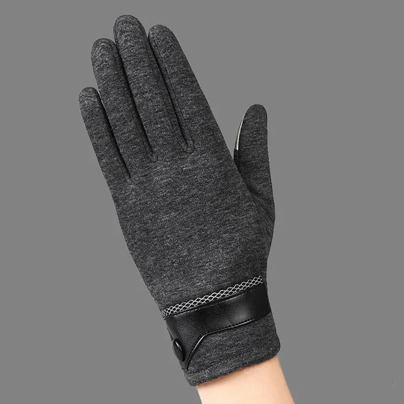 E- grey Роскошные кожаные мото Guantes PU лоскутные толстые перчатки мужские зимние перчатки мужские мотоциклетные теплые перчатки противоскользящие - Цвет: E- grey