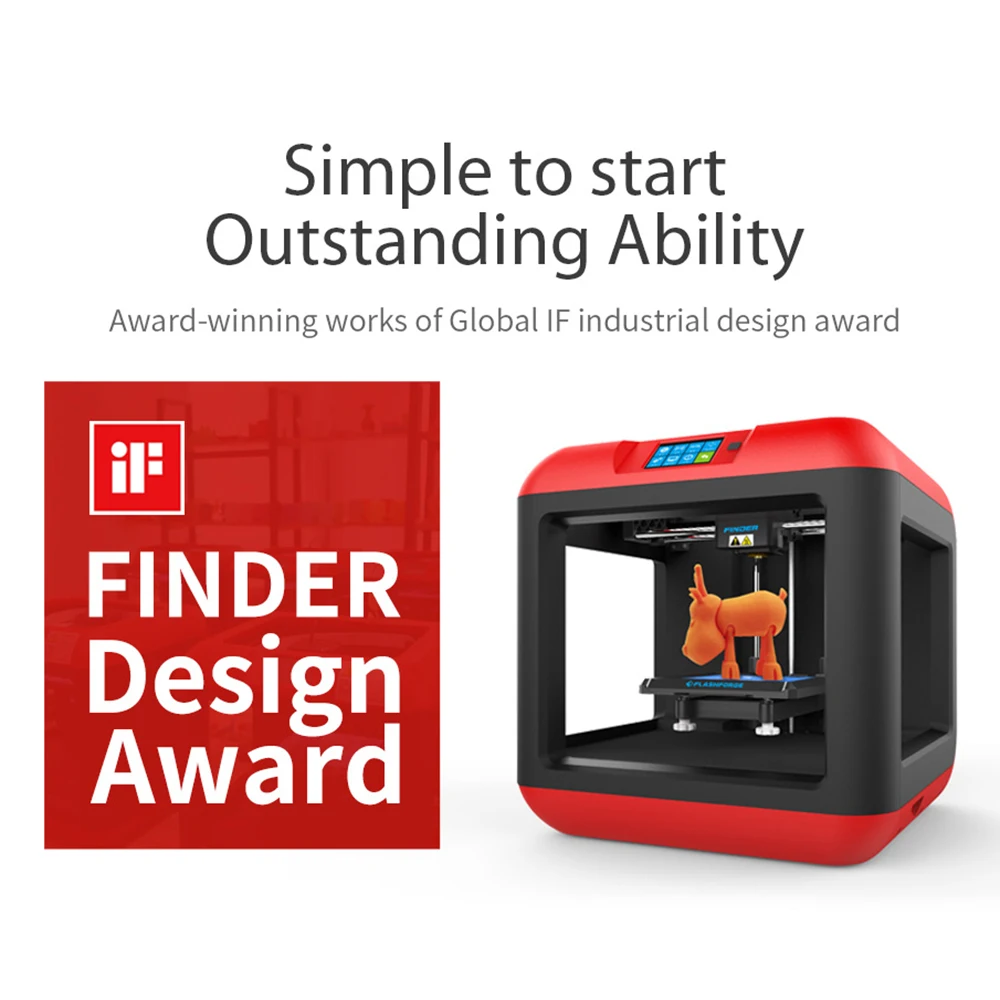 Verkaufen Flashforge Finder 2,0 3D Drucker Kit Wifi FDM DIY Impresora 3d Abnehmbare Plattform 3D Wolke Druck Hohe Präzision Pla Abs Drucken