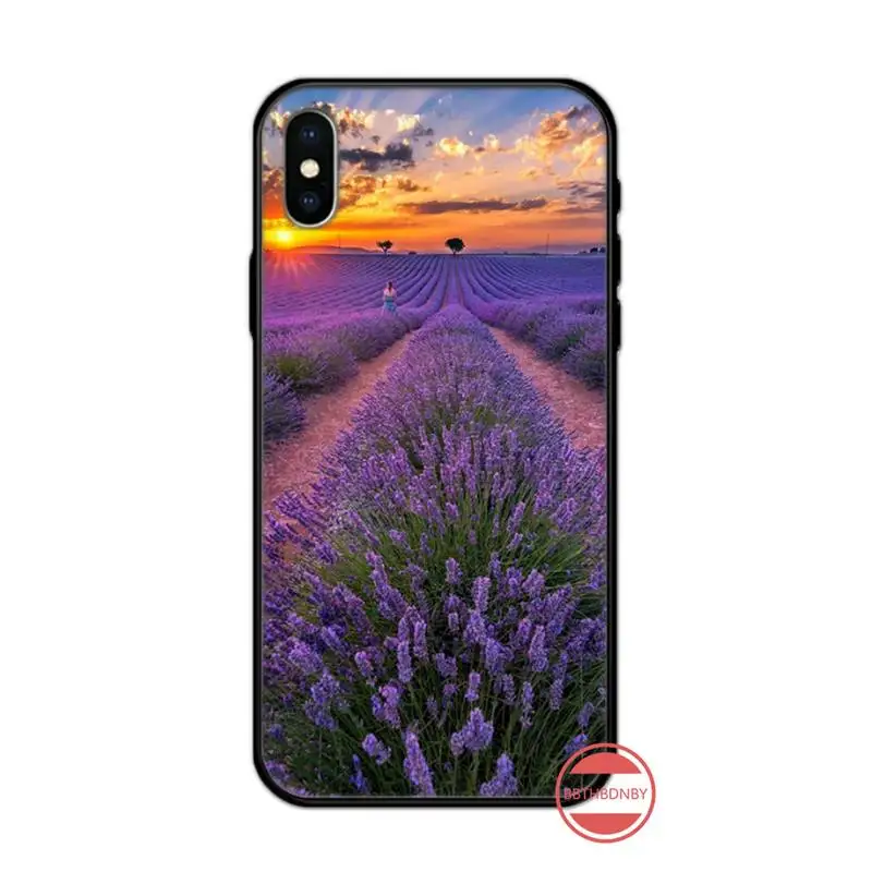 

simple lavender Purple Romantic flowers luxury Phone Case funda for iPhone 11 12 pro XS MAX 8 7 6 6S Plus X 5S SE 2020 XR
