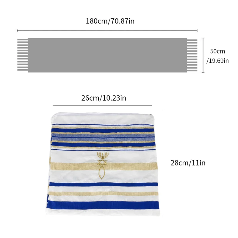 Funklouz Messianic еврейский Tallit Talit молитвенный платок шарф и сумка