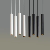 modern pendant light long tube light 7w kitchen island dining room lights fixtures cylinder pipe hanging lights for home decor