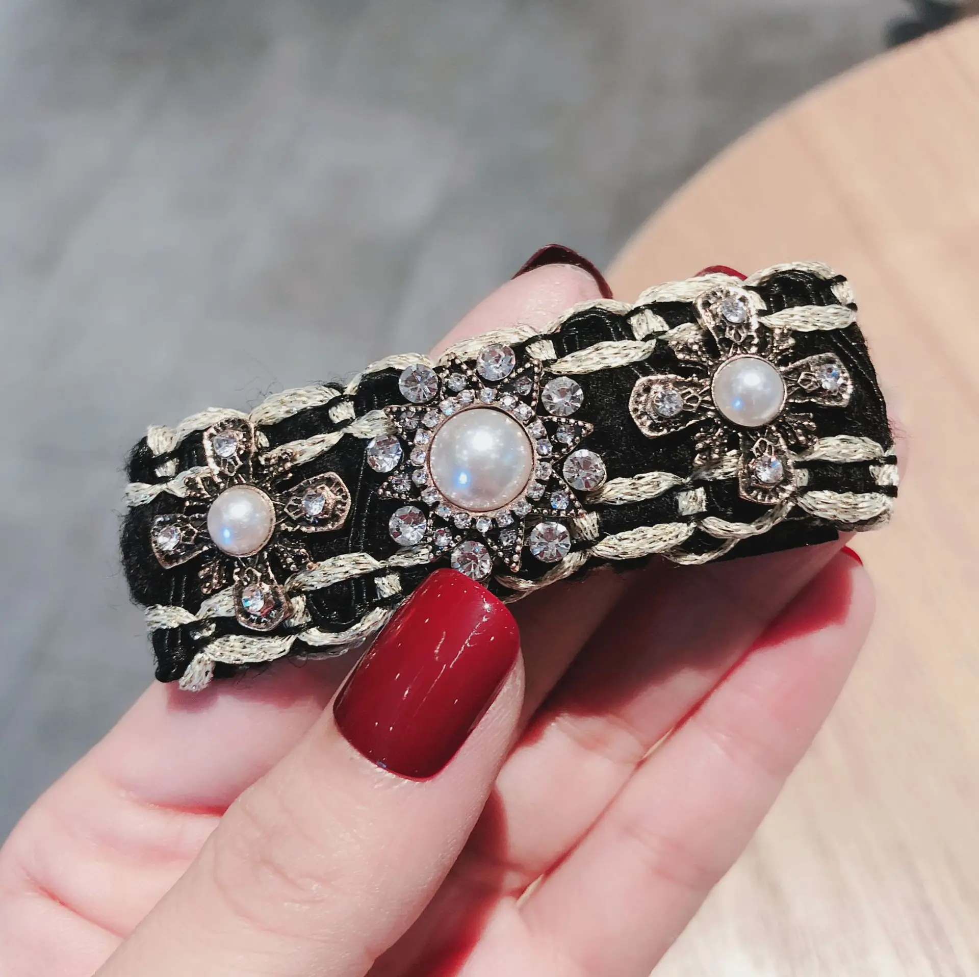 

Crystal Women BB clips Hairpins Hair clips Barrettes Korean Handmade Lace Flower Head wear Accessories