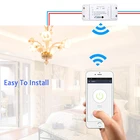 Интеллектуальная беспроводная (Wi-Fi) светильник переключатель приложение Tuya Универсальный DIY модуль для умного дома Беспроводной дистанционного Управление WorEks с Alexa Google Home