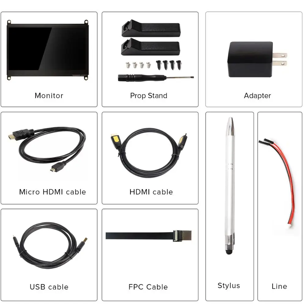 UPERFECT 7 дюймов HDMI ЖК-монитор компьютера 800*480 IPS емкостный сенсорный экран