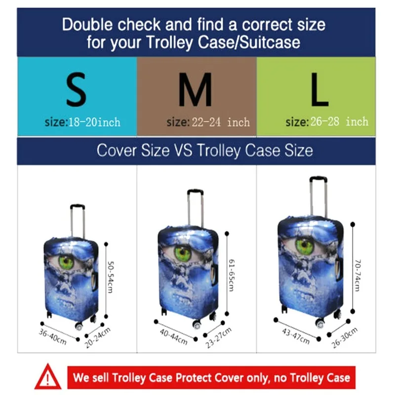 ADVOCATOR Bull Terrier Printing Black Travel Accessories Cute 3D Animal Thick Elastic Luggage Cover Protector Suitcase Cover