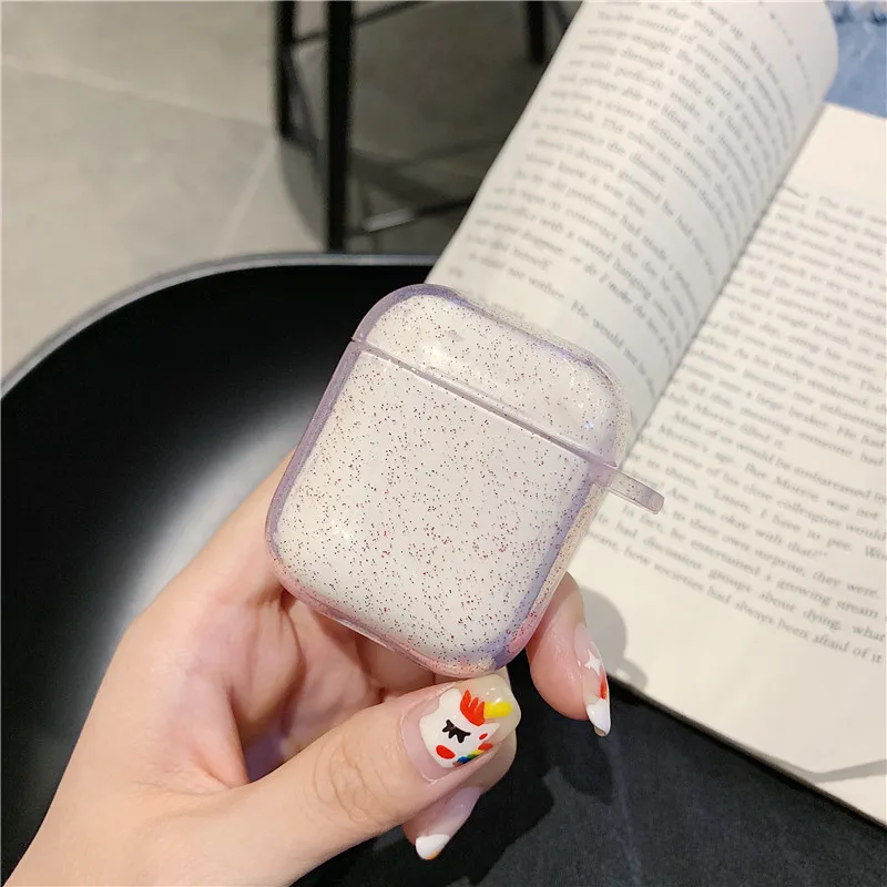 Чехлы для AirPods прозрачный Шикарный чехол для наушников Apple Air Pods зарядная коробка мягкий прозрачный чехол из ТПУ для кожи Airpods - Цвет: PK