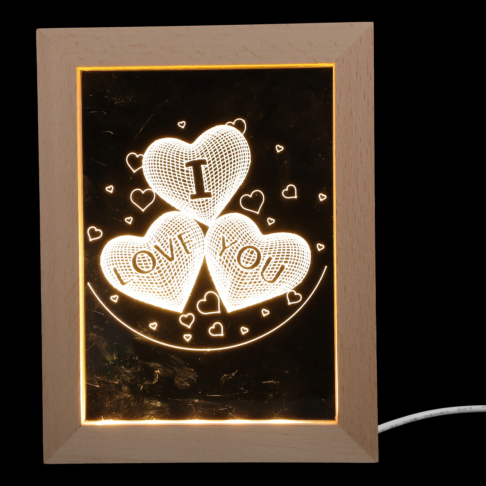 

LED Frame Light Decor Lamp Ornament Well-made Luminous Acrylic Adornment