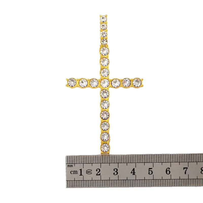 

Cross Charms 81x45mm Gold Silver Color Shining Rhinestone Pendant Accessory For Women DIY Crafts Making Finding Handmade Jewelry