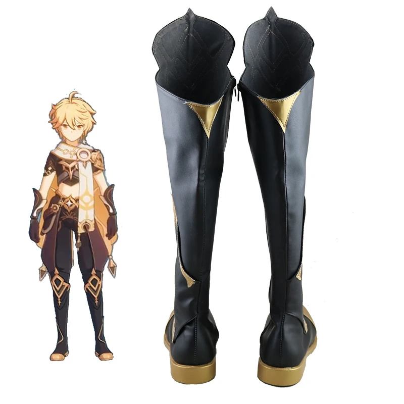 

Game Genshin Impact Traveler Kong Cosplay Shoes Male Boots