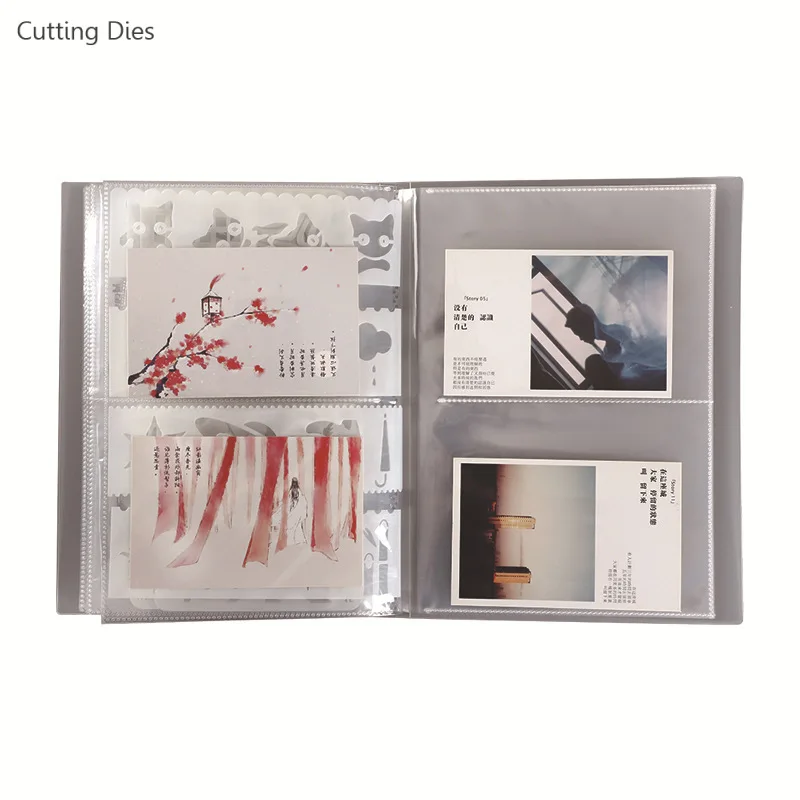 Прозрачный цветной ПВХ внутренний лист альбом с карманами держатель для резки