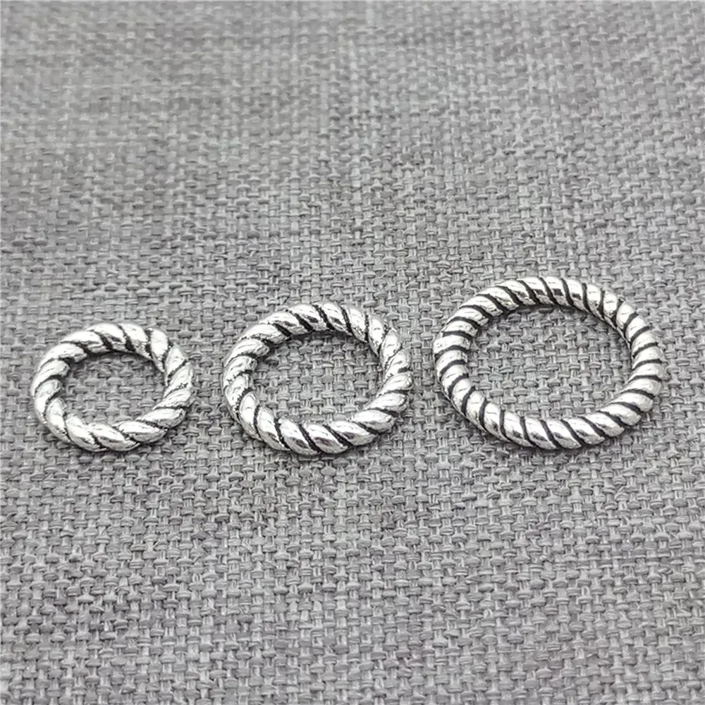 15pcs of 925 Sterling Silver Coiled Closed Jump Rings for Bracelet Necklace